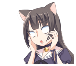 Tsundere Cat Girl Miyako sticker #11013297