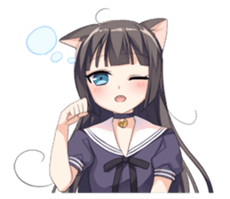 Tsundere Cat Girl Miyako sticker #11013299