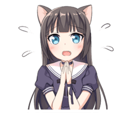 Tsundere Cat Girl Miyako sticker #11013301