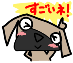 Pretty reaction Pug dog2 sticker #11013586
