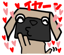 Pretty reaction Pug dog2 sticker #11013588