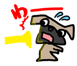 Pretty reaction Pug dog2 sticker #11013592