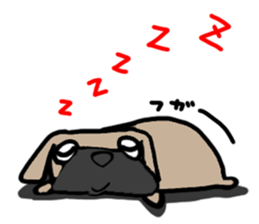 Pretty reaction Pug dog2 sticker #11013593