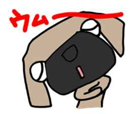 Pretty reaction Pug dog2 sticker #11013597