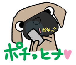 Pretty reaction Pug dog2 sticker #11013604