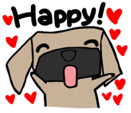Pretty reaction Pug dog2 sticker #11013606
