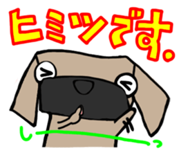 Pretty reaction Pug dog2 sticker #11013612