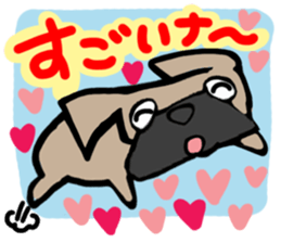 Pretty reaction Pug dog2 sticker #11013618