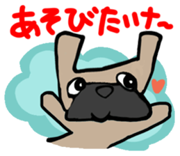 Pretty reaction Pug dog2 sticker #11013622