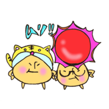 Mr. sun and Mr. tiger rose sticker #11013633