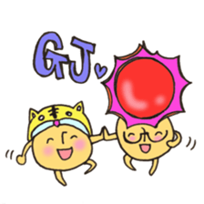 Mr. sun and Mr. tiger rose sticker #11013635