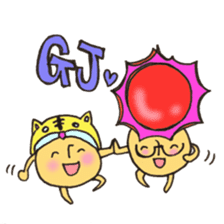 Mr. sun and Mr. tiger rose sticker #11013635