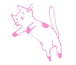Cat Elva (Spring flowers version) sticker #11013934