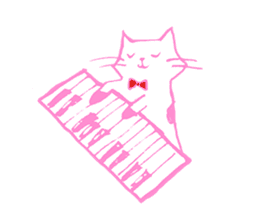 Cat Elva (Spring flowers version) sticker #11013936