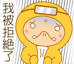 Yellow dress diving people-Pabe 2 sticker #11014747