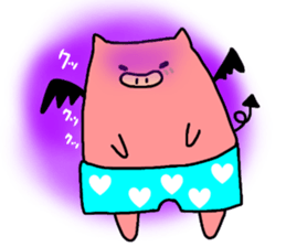 pigs wearing pants. sticker #11016853