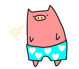 pigs wearing pants. sticker #11016856