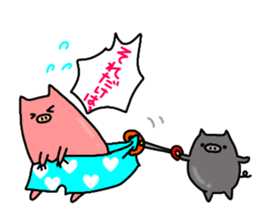 pigs wearing pants. sticker #11016860