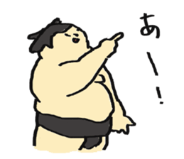 sumo wrestler and yankee sticker #11018096