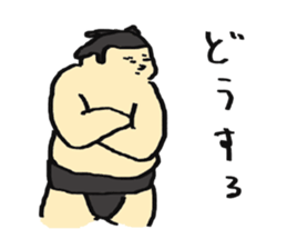 sumo wrestler and yankee sticker #11018102