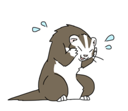 sticker of ferret sticker #11019557