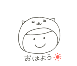 W Face ! Every day, a covering for head! sticker #11019760