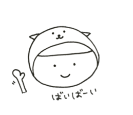 W Face ! Every day, a covering for head! sticker #11019762