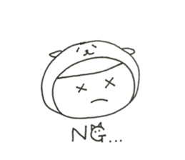 W Face ! Every day, a covering for head! sticker #11019772