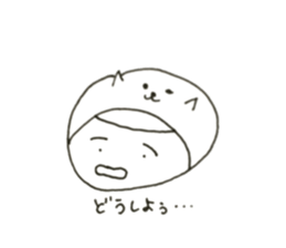 W Face ! Every day, a covering for head! sticker #11019785