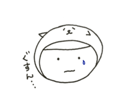 W Face ! Every day, a covering for head! sticker #11019790