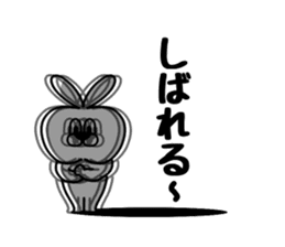 Dark apple head sticker #11019976