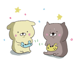 DOGS with let's play video gaming dog sticker #11020316