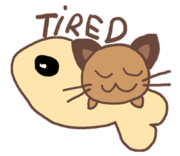 Cute but Lazy Cat sticker #11021491