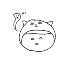 W Face! a covering for head! Black joke. sticker #11021564