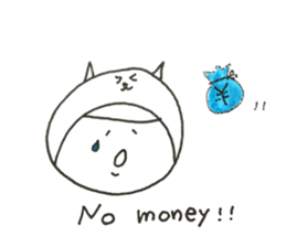 W Face! a covering for head! Black joke. sticker #11021574