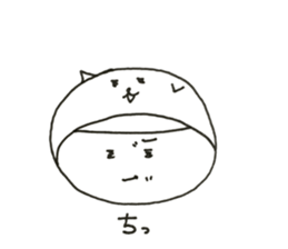 W Face! a covering for head! Black joke. sticker #11021576