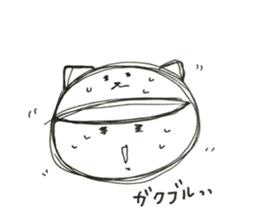 W Face! a covering for head! Black joke. sticker #11021582