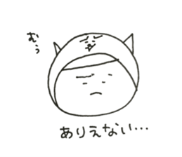 W Face! a covering for head! Black joke. sticker #11021583