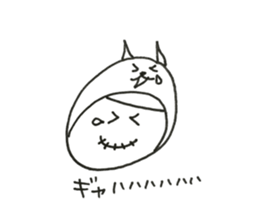 W Face! a covering for head! Black joke. sticker #11021588