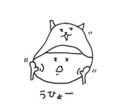 W Face! a covering for head! Black joke. sticker #11021595