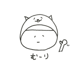 W Face! a covering for head! Black joke. sticker #11021596