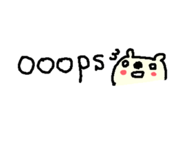 English cute text bear stickers! sticker #11021740