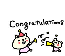 English cute text bear stickers! sticker #11021742