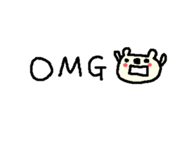 English cute text bear stickers! sticker #11021746