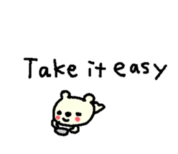 English cute text bear stickers! sticker #11021749