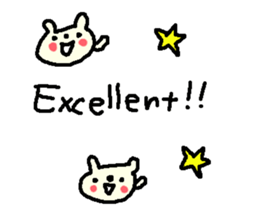 English cute text bear stickers! sticker #11021750