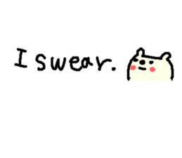 English cute text bear stickers! sticker #11021751