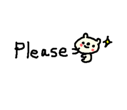 English cute text bear stickers! sticker #11021756