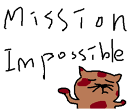 a mottled cat called Peat 2 sticker #11023155