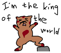 a mottled cat called Peat 2 sticker #11023157